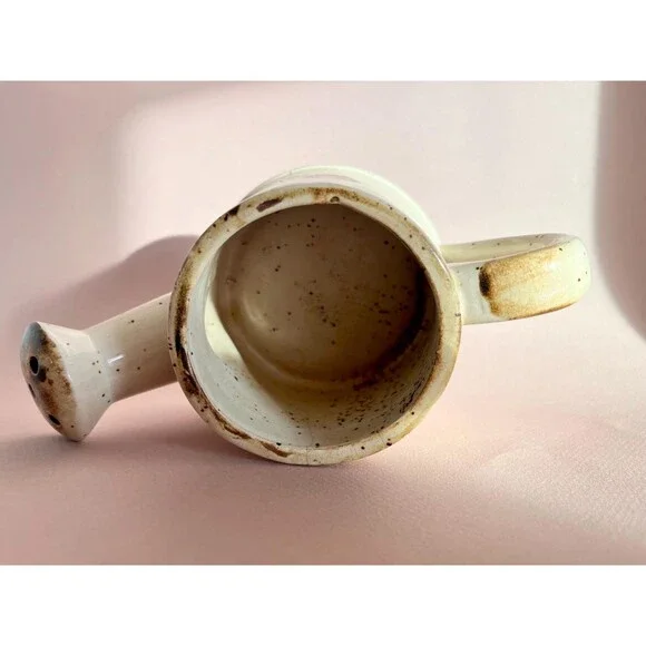 Adorable 70s Vintage Cherries Stoneware Plant Watering Can | Handpainted - Picture 6 of 8